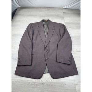 Vintage Nino Cerruti Rue Royal Blazer Mens 44 Brown Two Button Herringbone Wool